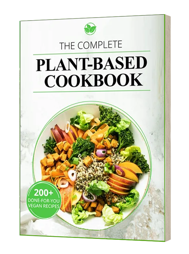 Plant-based cookbook with 200 recipes digital cover